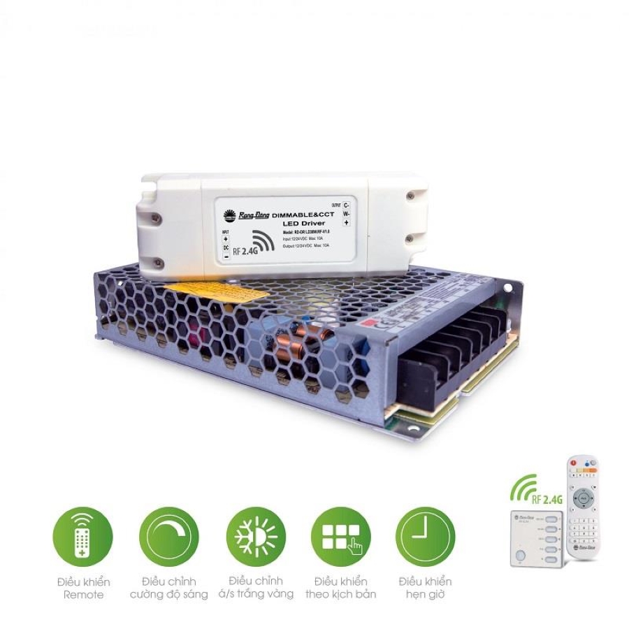 Bộ nguồn led dây Rạng Đông có remote - RD-BN.LD01.RF