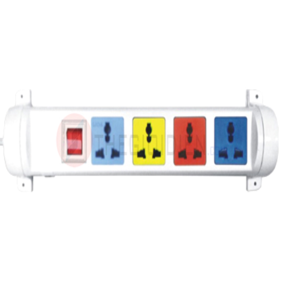 Ổ cắm kéo dài 3 mét, 4 ổ cắm, 1 công tắc, dây 3 lõi - 4D33WN2X