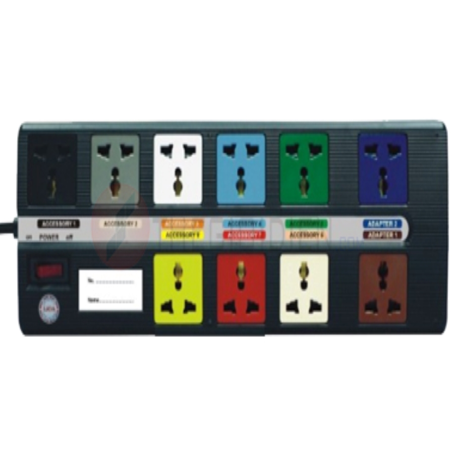 Ổ cắm kéo dài 3 mét 2 lõi, 10 ổ cắm, 1 công tắc - 10D-S3-2